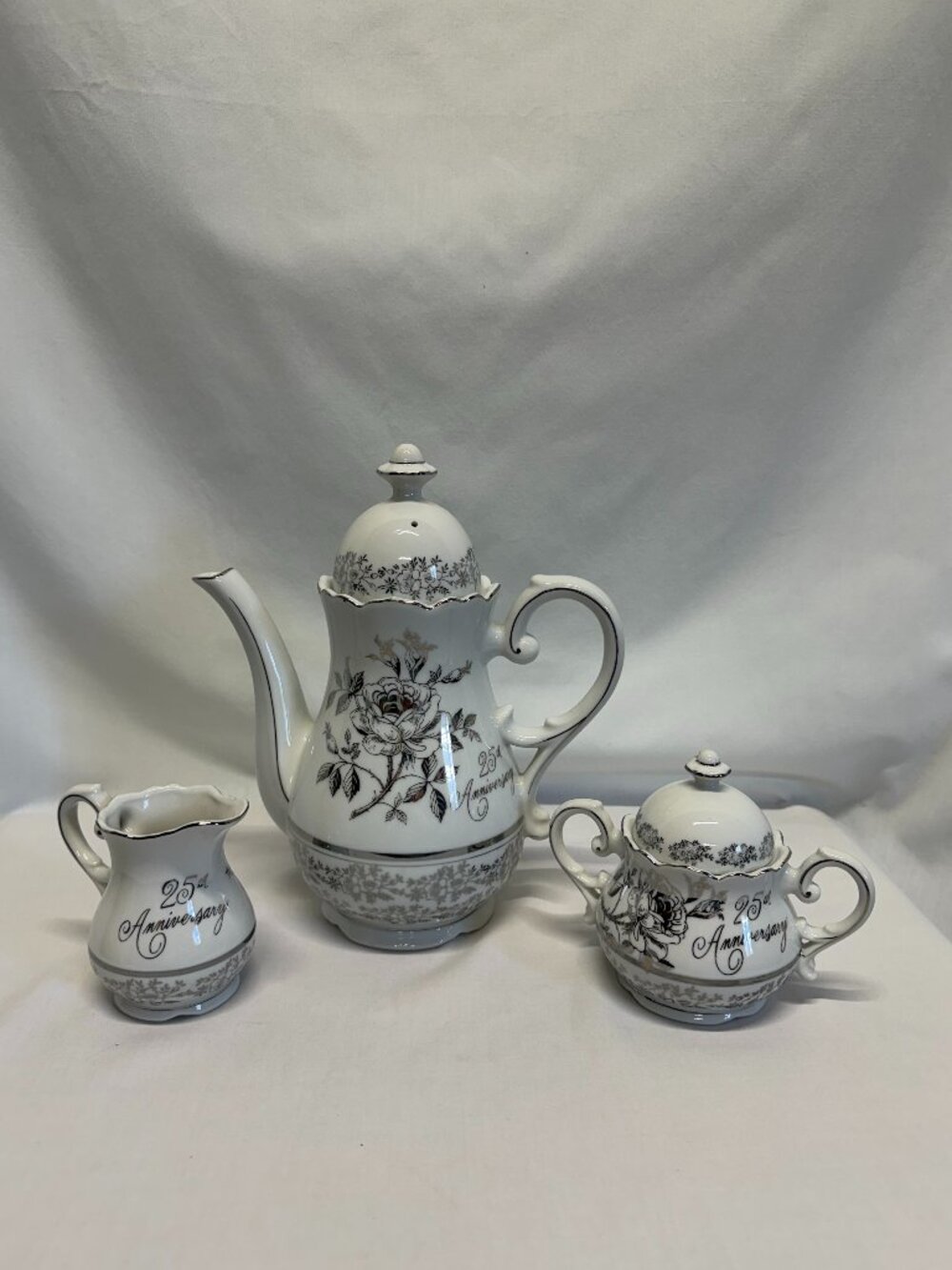 Chatillon 25th Anniversary Porcelaine Coffee Service Set Japan Vtg AB-180 AB-181